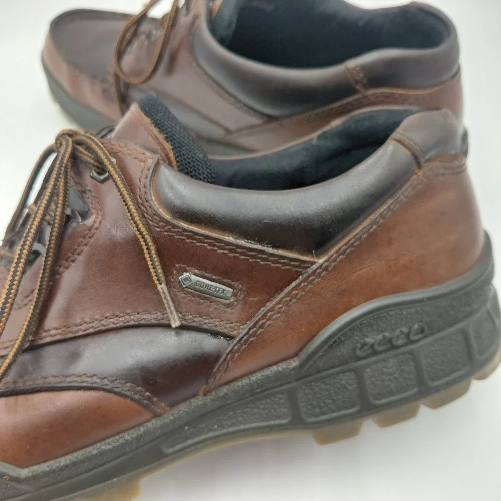 ECCO Madeira 459516 Mens EU 44 US 10.5 Brown Leather GORE-TEX Waterproof Oxford